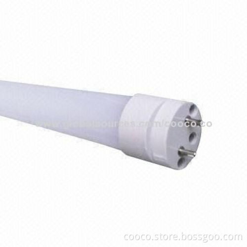 9W T8 LED Warm White Tube, >110lm/W High-efficiency, 90 Degrees Rotatable Lamp Base, CE/RoHS Mark